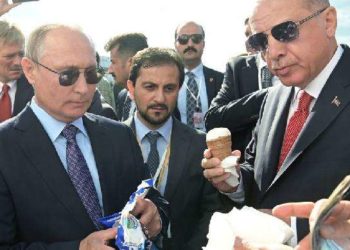 Putin traktir Erdogan es krim. Foto: Sputnik