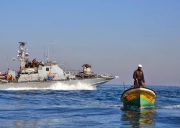 Nelayan Gaza diserang angkatan laut Israel. Foto: WAFA